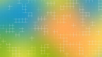 Blurred colorful background with an uneven white grid