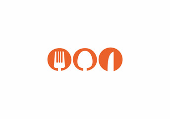 spoon fork knife logo vector icon