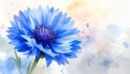 Obraz premium Delicate Cornflower Blue