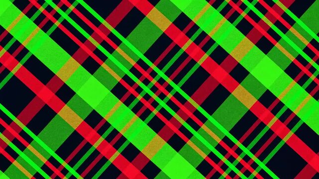 Colorful plaid pattern featuring red, green, yellow, and black lines in a crisscross design.