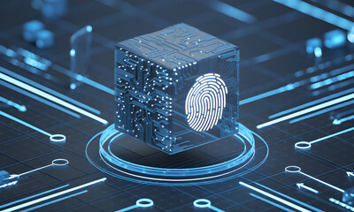 Secure digital identity with fingerprint cybersecurity technology solution