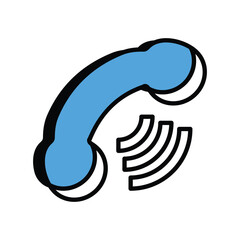 Call  icon with white background vector stock illustration
