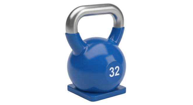 Isolated kettlebell fitness equipment, strength workout, weightlifting, gym and exercise training - Powered by Adobe