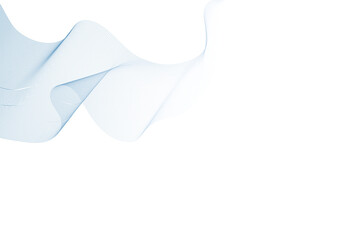 Abstract blue wave isolated on transparent background modern flowing lines design element for creative projects vector illustration