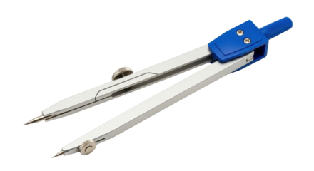 Isolated Compass used for technical drawing used in geometry or mathematics, architecture art