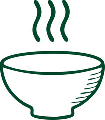 Minimal Noodle Bowl Icons Set | Asian Food Line Art