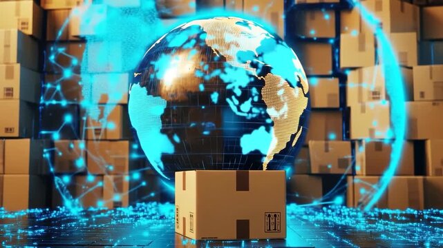 Global logistics and shipping connections in modern trade