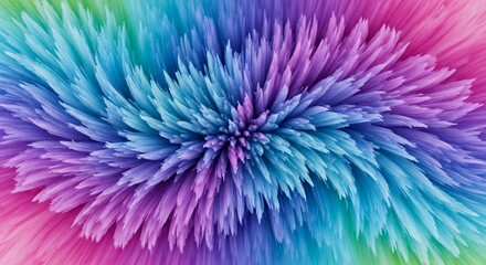 Abstract colorful explosion of shapes in vibrant gradient hues  