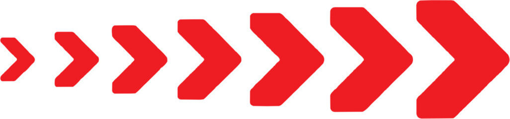 Red arrows direction icon set. Vector glyph pictograms of arrows, navigation, direction, and movement silhouettes