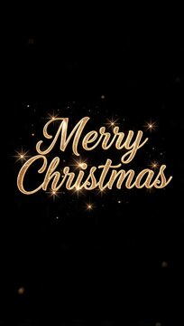 A premium golden Christmas typography design suitable for luxury branding, holiday invitations, and print media.