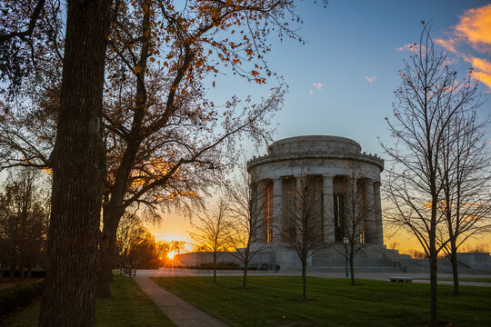 Sunset photo of George Rogers Clark National Historical Park in Vincennes, Indiana, USA
