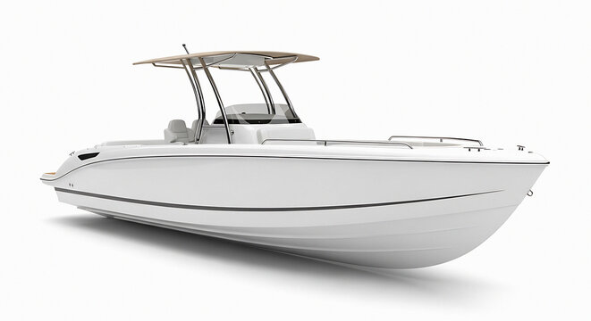 Experience the open water with a sleek white center console boat for fishing and family adventures, embodying freedom and luxury out on the sea