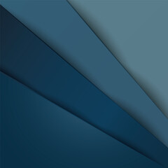 Obraz premium blue paper background overlap dimension vector illustration message board for text and message design modern website