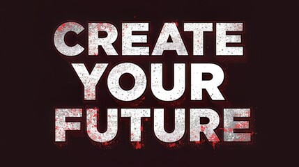Inspiring message create your future motivational typography