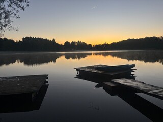sunset on the lake
