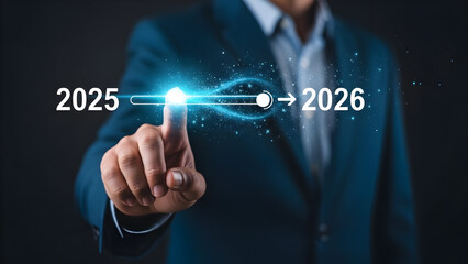 Businessman Progressing from 2025 to 2026