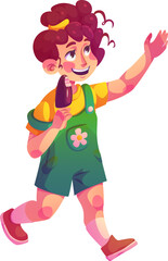 Kid Running with Icecream