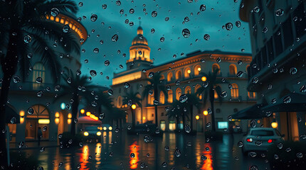 night view of the city