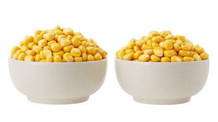 Delicious corn kernels overflowing in bowls offer vibrant color and wholesome appeal, perfect for healthy eating promotions and family meals concepts