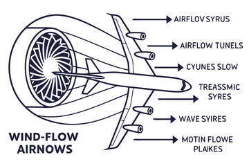 Airplane in wind tunnel illustrating airflow dynamics and aerodynamic forces aircraft