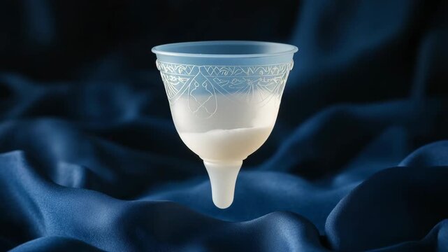 selective focus menstrual cup