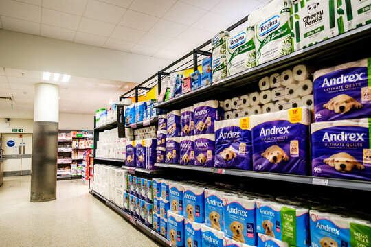 Selection Of Branded Personal Hygiene Toilet Tissue Or Toilet Paper Packs