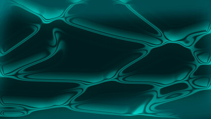 Abstract liquid teal and aqua green flowing rippled texture background with smooth organic wave patterns, creating a mesmerizing modern digital art design perfect for technology, science, or aquatic t
