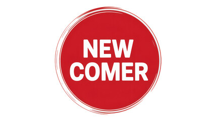 Announcing our newest team member with vibrant red circle, welcoming new faces with open arms, celebrate freshness and innovation today, invite new perspectives