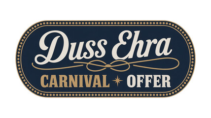 Duss Ehra Carnival Offer Graphic for Festive Promotions and Event Marketing, Perfect for Advertisements and Creative Designs for Carnival Celebrations