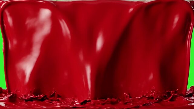 Halloween Special Effect with red blood dripping down along the screen transition on green background distortion, overlay, glitch, static noise, scan lines black background, 4k animated video loop