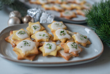 Christmas cookies with festive decoration