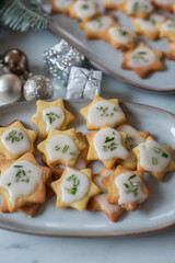 Christmas cookies with festive decoration