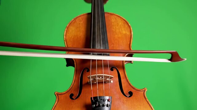 Orchestral Performance SFX with girl in the jacket plays violin green screen distortion, overlay, glitch, static noise, scan lines on black background, 4k animated video loop