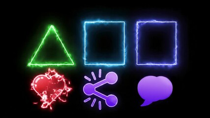 Alpha Channel Template with animation end screen youtube three templates for video on a black background thanks watching and reminder likes comments share green chroma key distortion, overlay, glitch