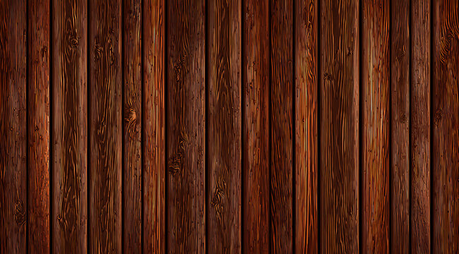 Dark brown wooden panel background with prominent vertical grain texture and rustic feel