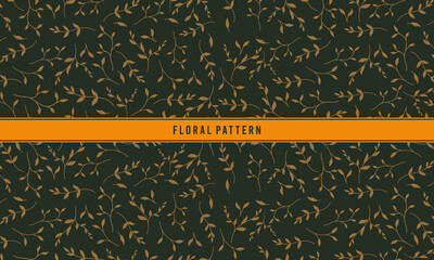 PrintElegant Minimalist Twig Seamless Pattern on Dark Background