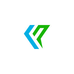 Negative Space Letter F Arrow Logo