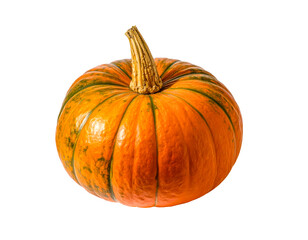 Isolated pumpkin gourd orange autumn squash vegetable harvest food diet on transparent background