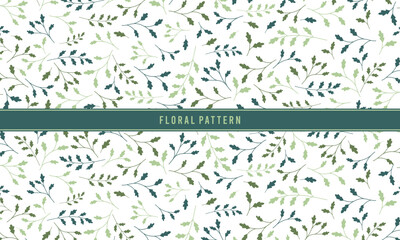 Fresh Spring Acorn Leaf Seamless Pattern for Fabric
