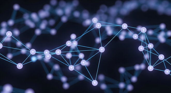 Abstract network connection structure data science technology background wallpaper design concept art