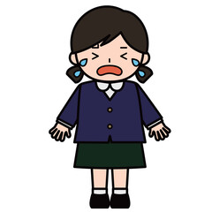 泣いている女の子