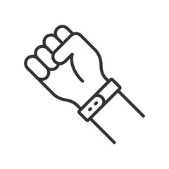 festival control bracelet icon in line design. bracelet, control, wristband, access, entry, festival on white background vector. festival control bracelet editable stroke icon