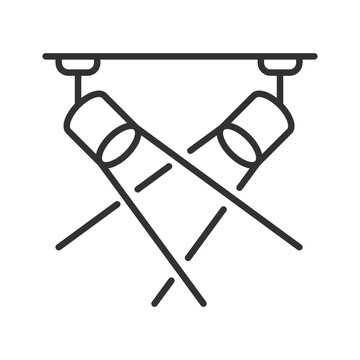 festival spotlight icon in line design. spotlight, lighting, beam, show, stage, festival on white background vector. festival spotlight editable stroke icon