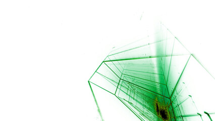 Futuristische technische Zeichnung aus dynamischen Linien in abstrakter moderner Geometrie - Technologie, Architektur, Skizze, Scribble, Vision, Minimalismus, Konzept, Struktur, Entwicklung, grün
