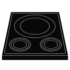 smart cooktopon white background