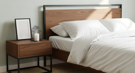 Bedroom Interior Design Modern Bed White Bedding