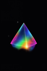 Illuminated Prism Pyramid Rainbow