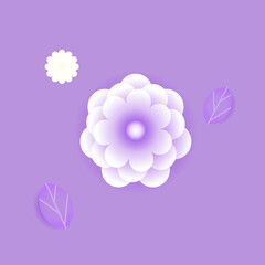 vector illustration of a pink flower