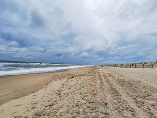 Boardwalk Through Coastal Marsh at Assateague Island National Seashore
