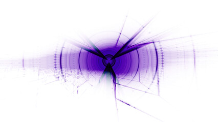 Obraz premium Dynamische innovative Technologie-Illustration - Violetter Datenfluss und elegante Bewegung für kreative moderne Designs, digitale Medien, Forschung, Wissenschaft